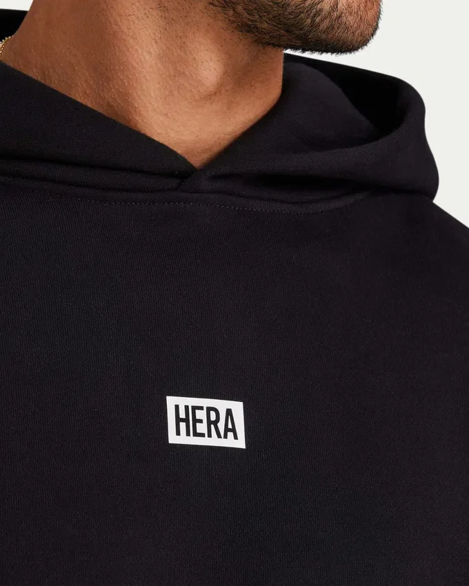 Mens collective oversized hoodie – black Mens collective oversized hoodie – black