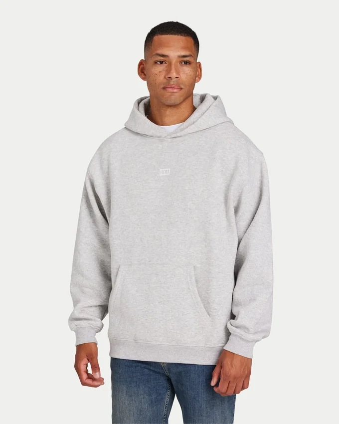 Mens collective oversized hoodie – grey marl Mens collective oversized hoodie – grey marl