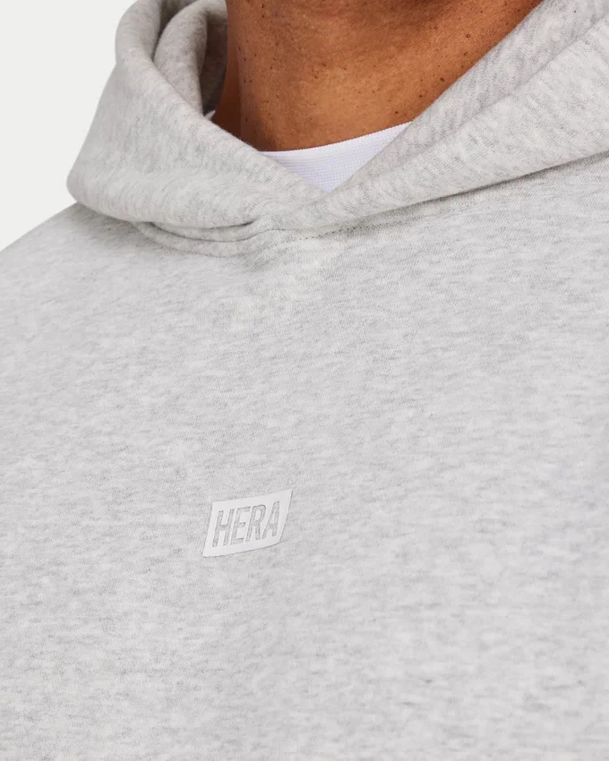 Mens collective oversized hoodie – grey marl Mens collective oversized hoodie – grey marl