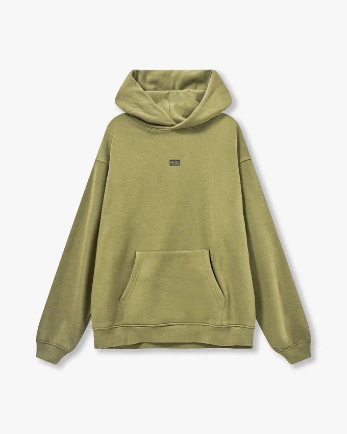 Mens collective oversized hoodie – olive green Mens collective oversized hoodie – olive green