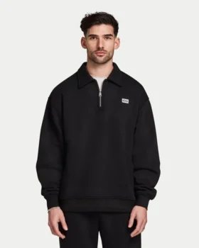 Mens collective oversized ¼ zip sweatshirt
