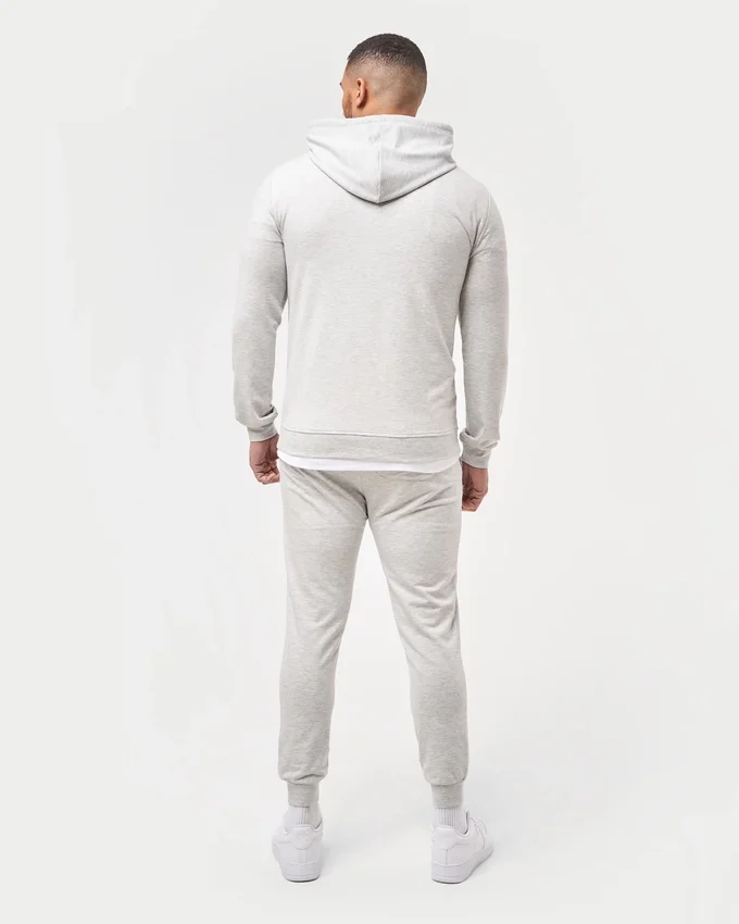 Mens focus slim fit hoodie – grey marl Mens focus slim fit hoodie – grey marl
