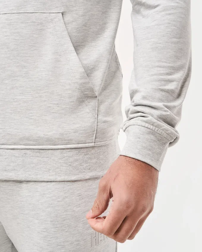 Mens focus slim fit hoodie – grey marl Mens focus slim fit hoodie – grey marl