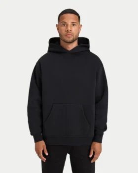 Mens graffiti oversized hoodie – black