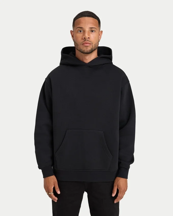 Mens graffiti oversized hoodie – black Mens graffiti oversized hoodie – black
