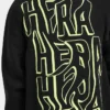 Mens graffiti oversized hoodie – black Mens graffiti oversized hoodie – black