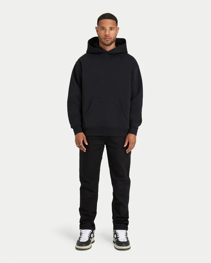 Mens graffiti oversized hoodie – black Mens graffiti oversized hoodie – black