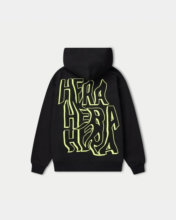Mens graffiti oversized hoodie – black Mens graffiti oversized hoodie – black