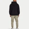 Mens label hoodie – black Mens label hoodie – black