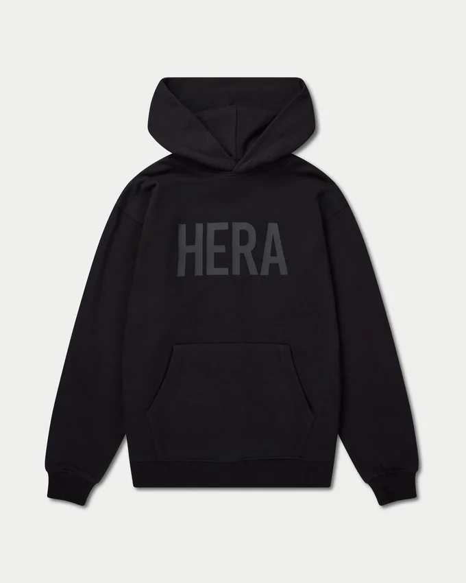 Mens label hoodie – black Mens label hoodie – black