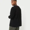 Mens label long sleeve t-shirt – black Mens label long sleeve t-shirt – black