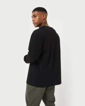 Mens label long sleeve t-shirt – black