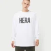 Mens label long sleeve t-shirt – white Mens label long sleeve t-shirt – white