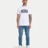 Mens label regular fit t-shirt – white Mens label regular fit t-shirt – white