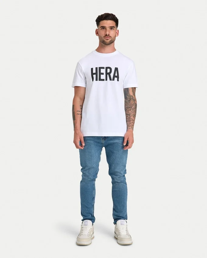 Mens label regular fit t-shirt – white Mens label regular fit t-shirt – white