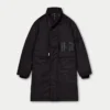 Mens layer parka jacket – black Mens layer parka jacket – black