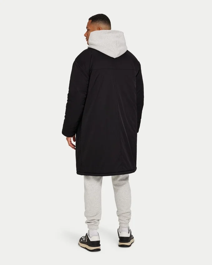 Mens layer parka jacket – black Mens layer parka jacket – black