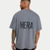 Mens oversized staple t-shirt – charcoal grey Mens oversized staple t-shirt – charcoal grey