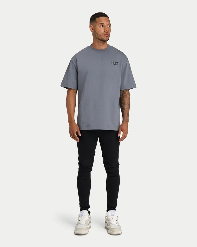 Mens oversized staple t-shirt – charcoal grey Mens oversized staple t-shirt – charcoal grey