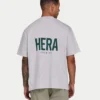 Mens oversized staple t-shirt – grey marl