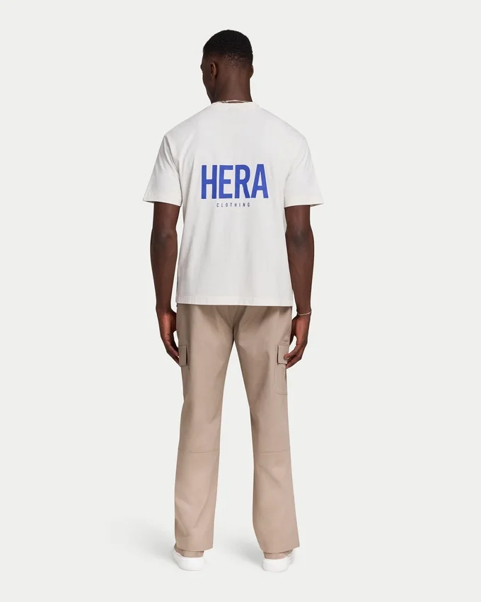 Mens oversized staple t-shirt – off white Mens oversized staple t-shirt – off white