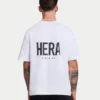 Mens oversized staple t-shirt – white Mens oversized staple t-shirt – white