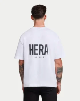 Mens oversized staple t-shirt – white