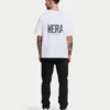 Mens oversized staple t-shirt – white Mens oversized staple t-shirt – white