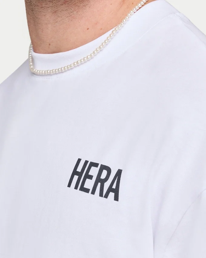 Mens oversized staple t-shirt – white Mens oversized staple t-shirt – white