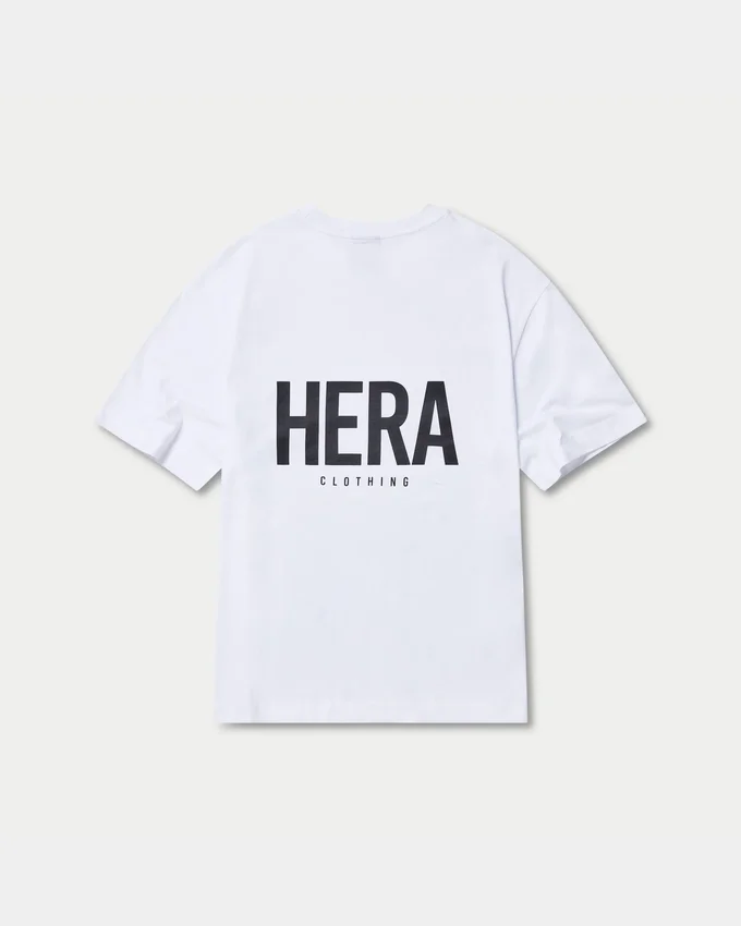 Mens oversized staple t-shirt – white Mens oversized staple t-shirt – white