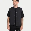 Mens quilted utility gilet – black Mens quilted utility gilet – black