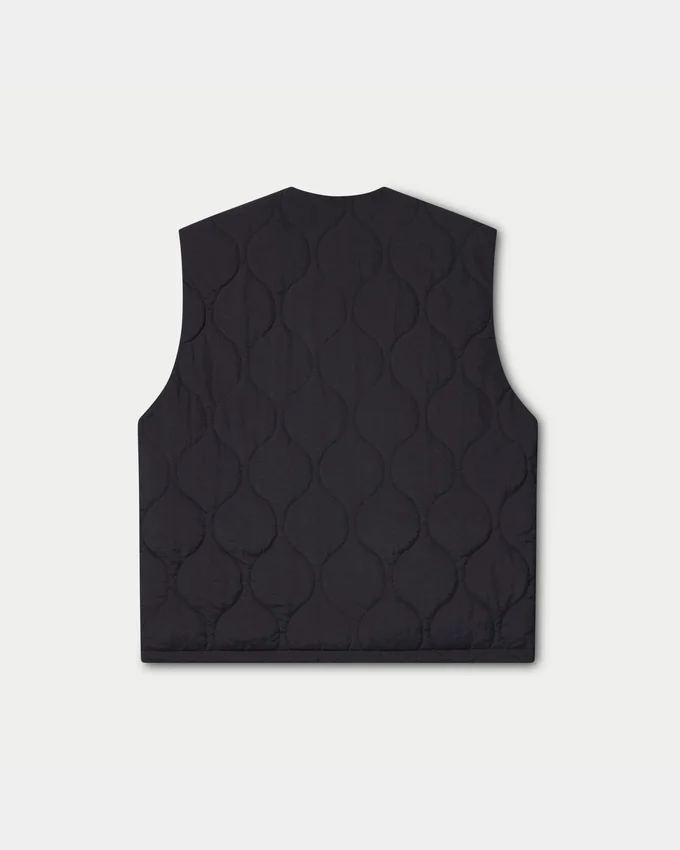 Mens quilted utility gilet – black Mens quilted utility gilet – black
