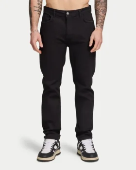Mens relaxed denim jean – black