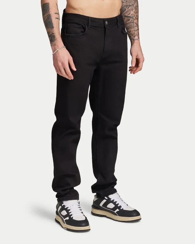 Mens relaxed denim jean – black Mens relaxed denim jean – black