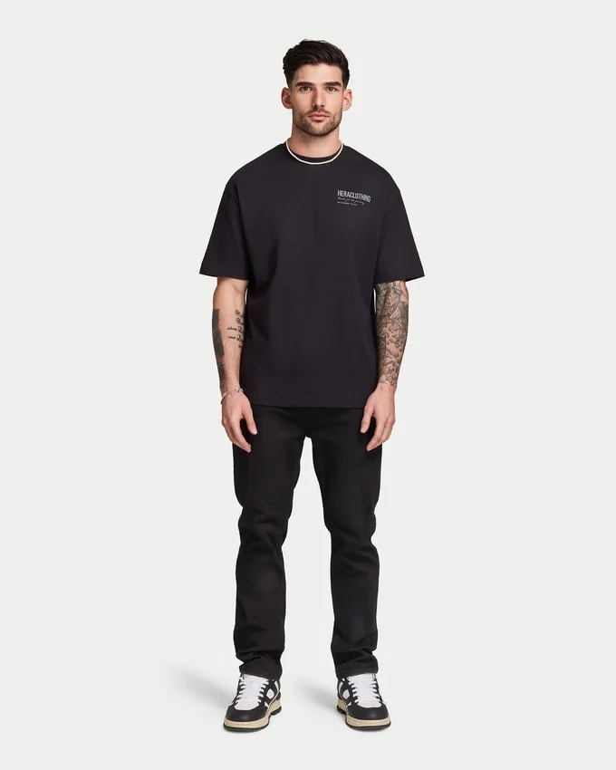 Mens relaxed denim jean – black Mens relaxed denim jean – black
