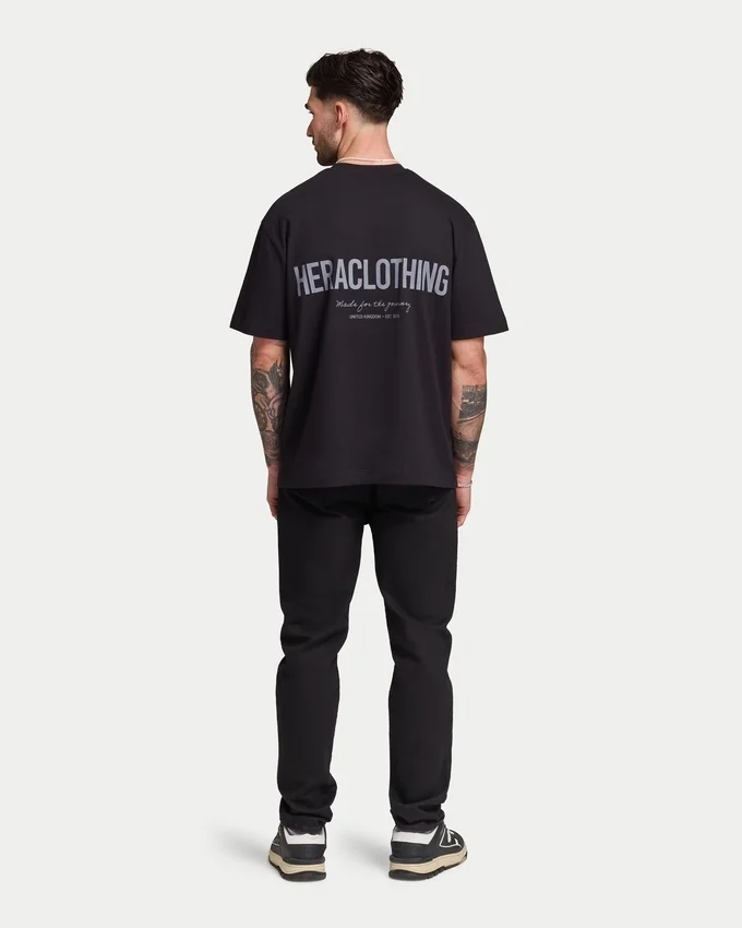 Mens relaxed denim jean – black Mens relaxed denim jean – black