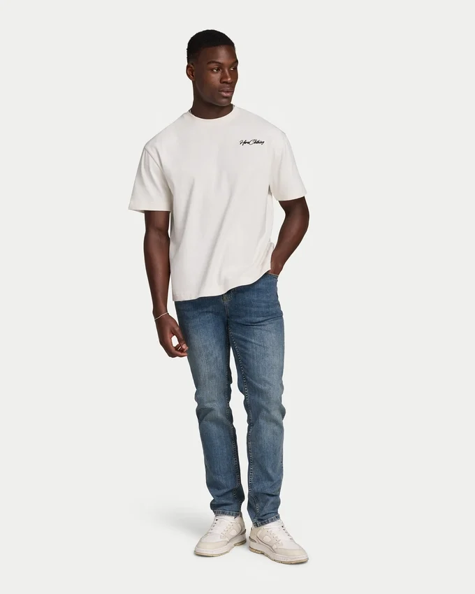 Mens relaxed denim jean – mid wash Mens relaxed denim jean – mid wash