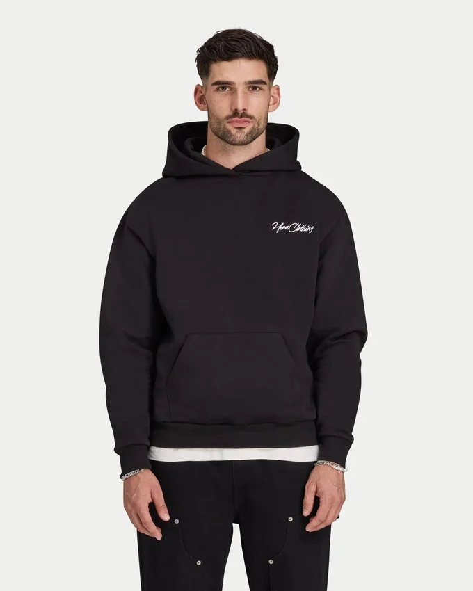 Mens script heavyweight hoodie Mens script heavyweight hoodie
