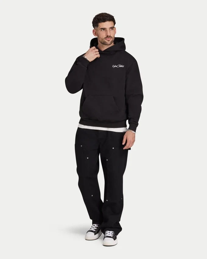 Mens script heavyweight hoodie Mens script heavyweight hoodie