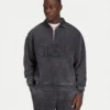Mens signature washed oversized 1/4 zip sweatshirt Mens signature washed oversized 1/4 zip sweatshirt