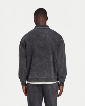 Mens signature washed oversized 1/4 zip sweatshirt