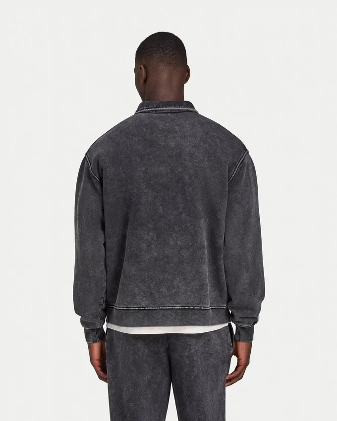 Mens signature washed oversized 1/4 zip sweatshirt Mens signature washed oversized 1/4 zip sweatshirt