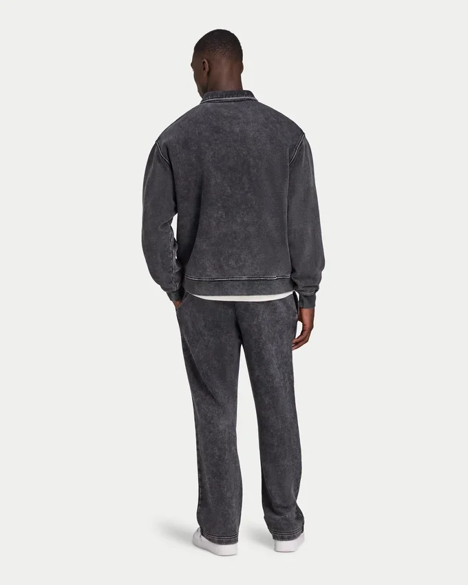 Mens signature washed oversized 1/4 zip sweatshirt Mens signature washed oversized 1/4 zip sweatshirt