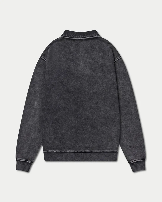 Mens signature washed oversized 1/4 zip sweatshirt Mens signature washed oversized 1/4 zip sweatshirt