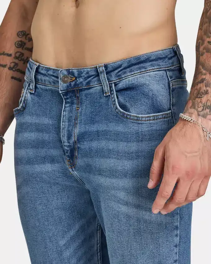 Mens slim fit jean – mid blue Mens slim fit jean – mid blue