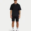 Mens slim fit short – black