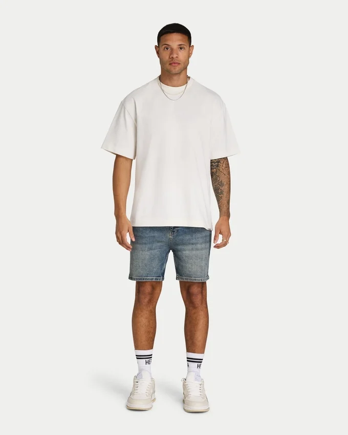 Mens slim fit short – blue sand Mens slim fit short – blue sand