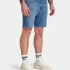 Mens slim fit short – mid blue