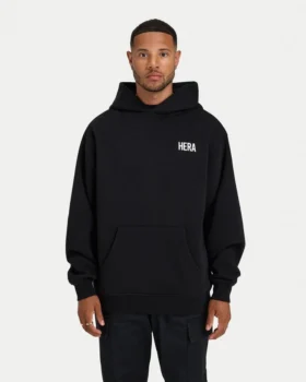 Mens staple oversized hoodie – black Mens staple oversized hoodie – black