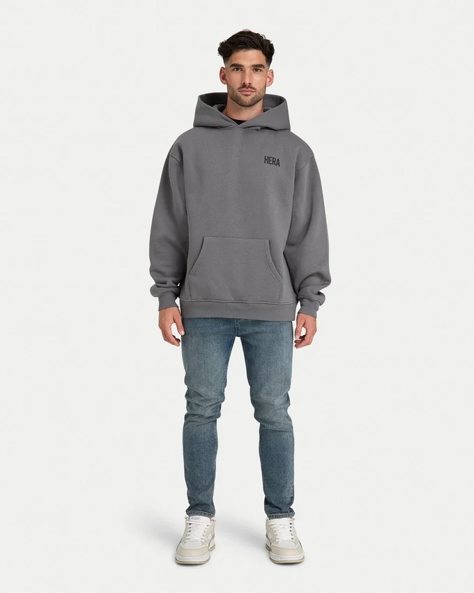 Mens staple oversized hoodie – charcoal grey Mens staple oversized hoodie – charcoal grey